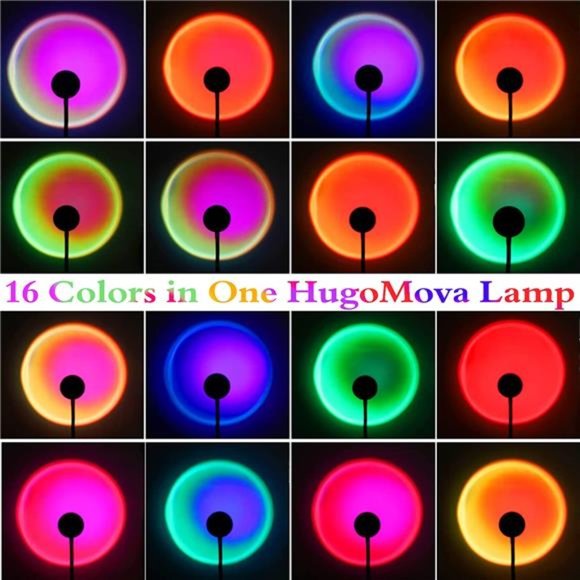 Sunset Lamp Projection,16 Colors Sunset Lamp Multiple Colors with Remote Control - Picture 3 of 6